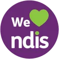 We heart NDIS badge